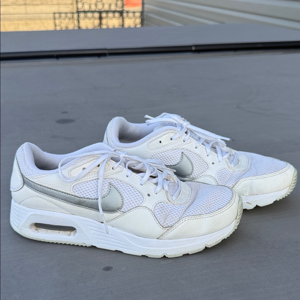 Nike White and Silver Athletic Shoes